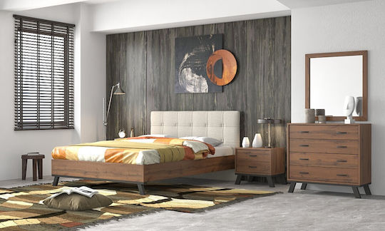 Σετ Κρεβατοκάμαρας N77 Walnut 160x200buc 5buc