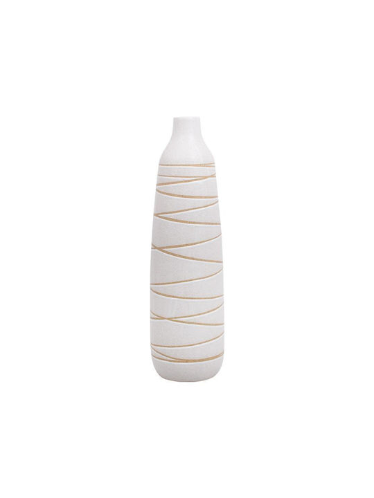 Fylliana Vază Decorativă Ceramică Bej 13x45cm 1buc