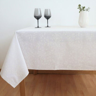 VS Home Tablecloth Cotton Stain Resistant 5802 White 140x260cm