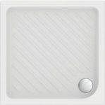 Ideal Standard Square Ceramic Shower White 90x90x4cm