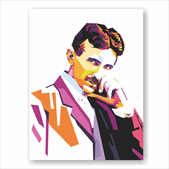 Fritzyart Nikola Tesla Frame Metal 20x27cm