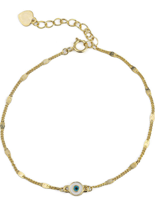 George Art Jewels Дамско Гривна Верига с дизайн Очи от Сребърен Златно