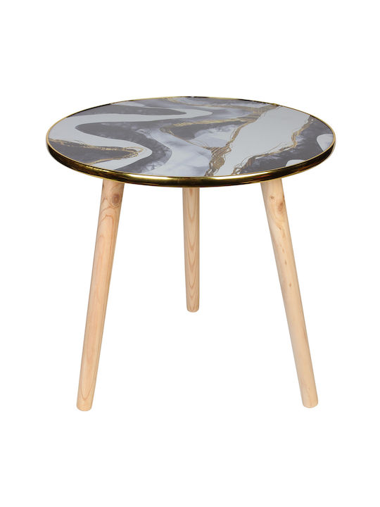 Round Side Table Decor L45xW45xH44cm