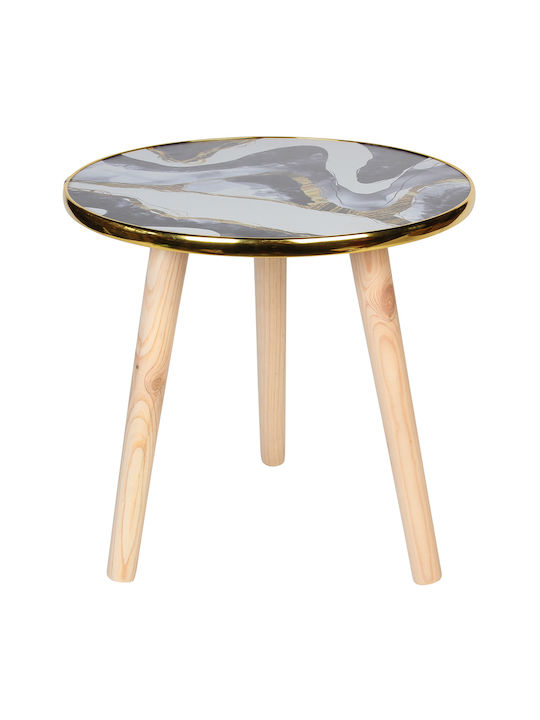 Round Side Table Decor L35xW35xH34cm