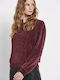 Funky Buddha Damen Langarm Pullover Burgundisch