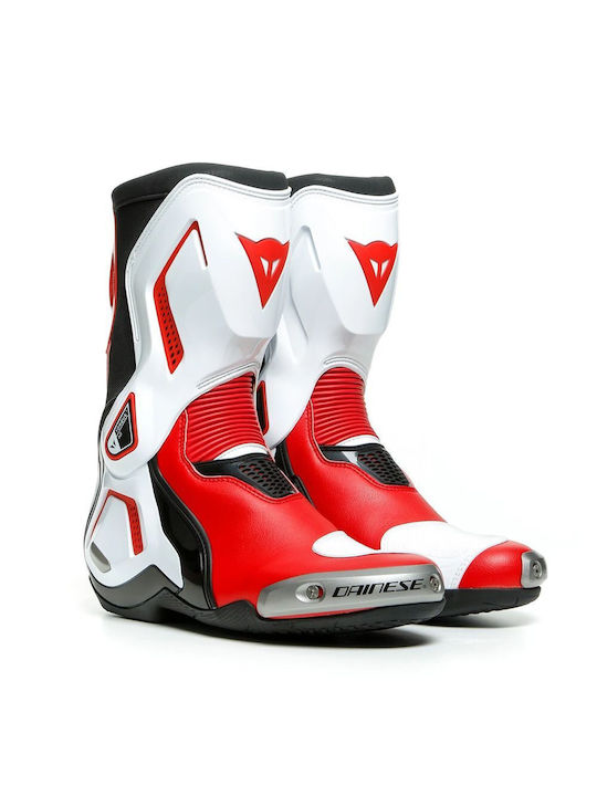 Dainese Torque 3 Out Leather Black/White/Lava Red