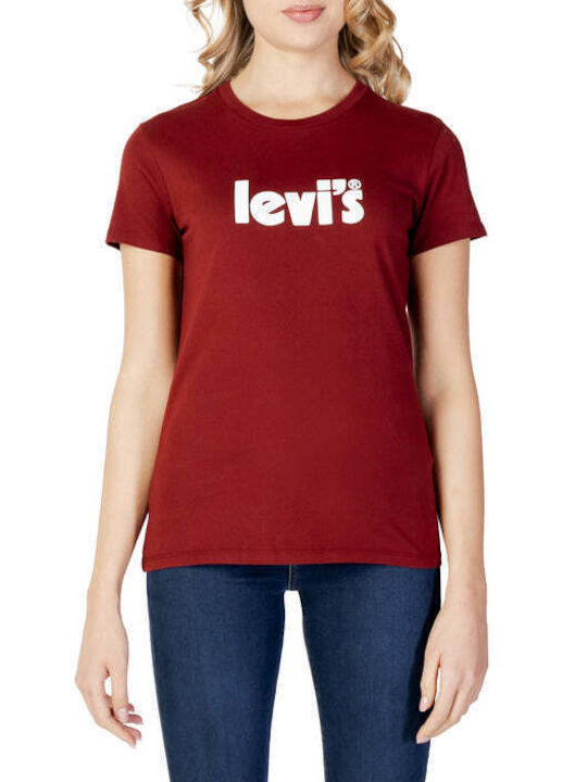 Levi's Damen T-shirt Burgundisch