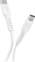 SBS USB 2.0 Cable USB-C Male - USB-C 25W PD White 1m SBS USB 2.0 Cable USB-C Male - USB-C 25W PD White 1m