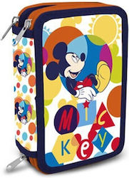Mickey Mouse Clubhouse Pencil Case with 2 Compartments Multicolored Mickey Mouse Clubhouse Pencil Case with 2 Compartments Multicolored