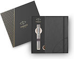 Parker Set de Birou cu Caiet de Notițe și Penă Im Essential Stainless Steel Ct M 1buc