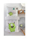 Saint Clair Kids Duvet Set Single with Pillowcase with Microfiber Filling Monsters Lime 160x220cm