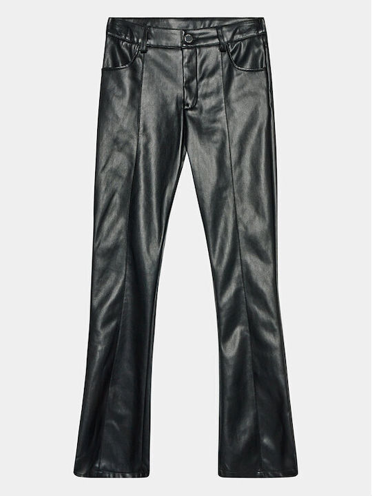 Guess Kids' Leather Pants Black