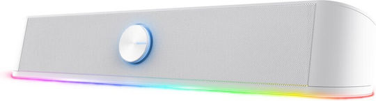Trust GXT 619 Thorne RGB Illuminated Soundbar Ηχεία Υπολογιστή 2.0 με Ισχύ 12W σε Λευκό Χρώμα