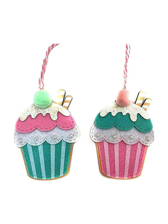 Κρεμαστο Christmas Fabric Cupcake Ornament