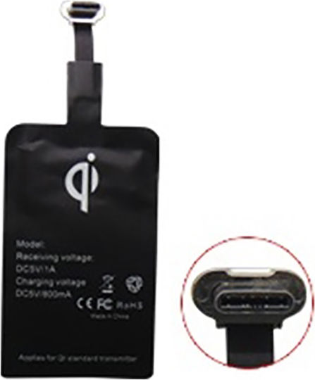 OWI Δέκτης Φόρτισης Qi USB-C σε Μαύρο χρώμα