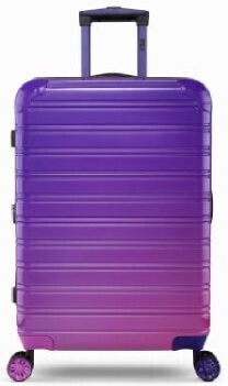 Medium Travel Suitcase Purple with 4 Wheels Height 66cm