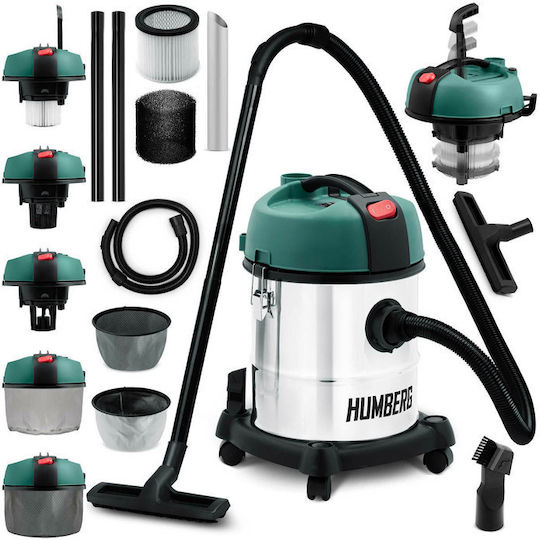 Humberg Vacuum Wet / Dry 1200W with Stainless Bin 20lt