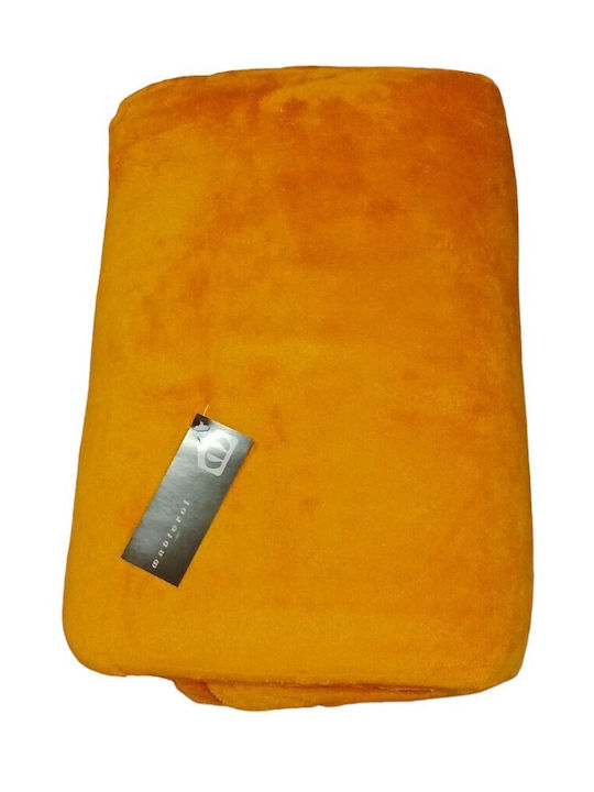 Manterol Casa Chic Colour Κουβέρτα Ισπανίας Fleece Υπέρδιπλη 230x230εκ. Πορτοκαλί