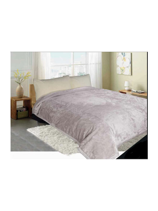 VS Home Samtige Übergröße Decke 240x220cm Grau