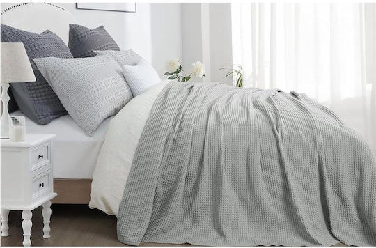 Viosarp Piqué Bettdecke Übergröße 220x240cm Grau