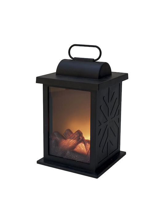 Plastic Lantern Black 12x12x16.5cm