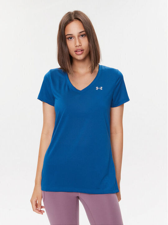 Under Armour Γυναικείο Αθλητικό T-shirt Μπλε