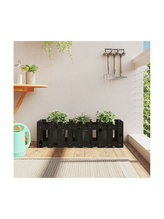 vidaXL Υπερυψωμένη Blumenkasten 100x30cm Black 832474