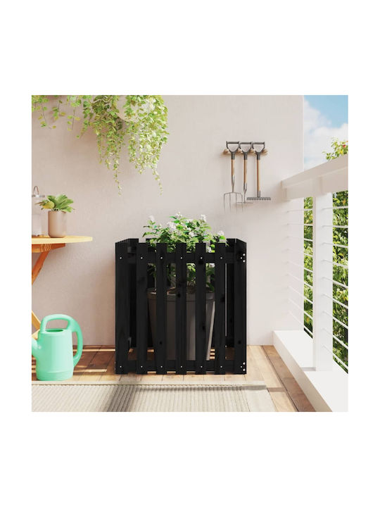 vidaXL Planter Box Lemn Întuneric 70x70x70cm.
