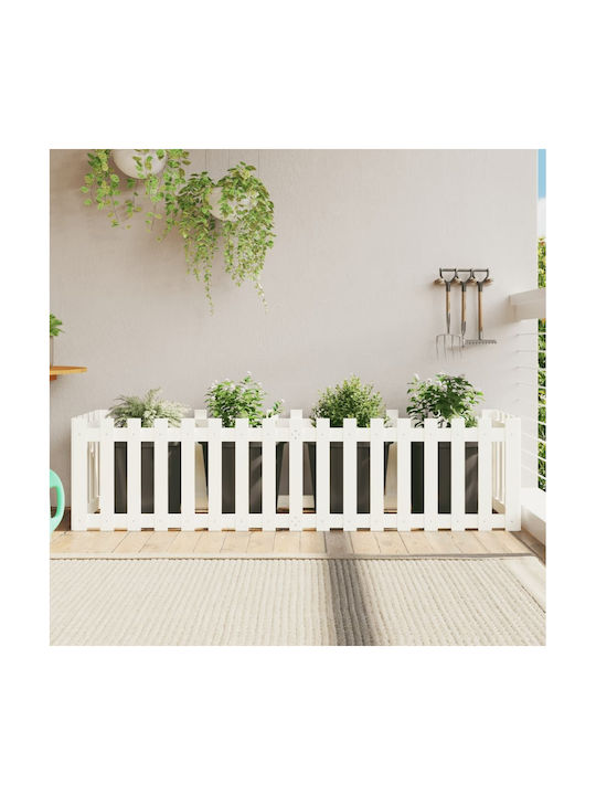 vidaXL Planter Box Lemn Alb 200x50x50cm.