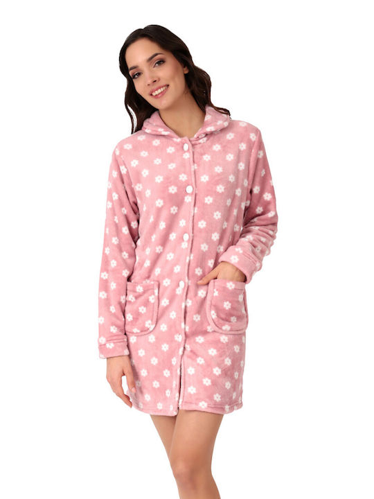 Lydia Creations Winter Women's Fleece Robe Rose