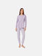 Minerva Winter Women's Pyjama Set Cotton Purple