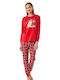 Minerva Winter Women's Pyjama Set red “x-mas”