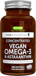 iGennus Vegan Omega-3 & Astaxanthin Ulei de pește 600mg 180 capace
