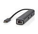 Nedis USB-A Docking Station with 4K PD Ethernet Gray (CCBW64210AT02)