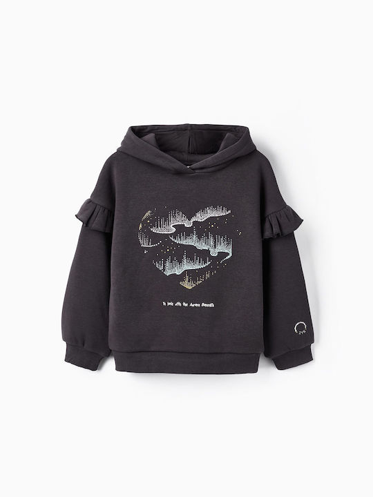 Zippy Kids Sweatshirt with Hood Gray