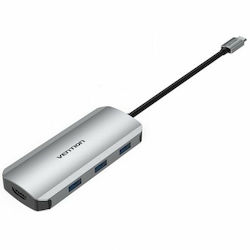 Vention USB-C Dockingstation 4K PD Ethernet (TOJHB)