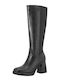 Envie Shoes Leather Women's Boots with Rubber Black