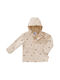 Waterproof Kids Casual Coat with Lining and Hood Beige