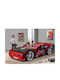Kinderbett Kinderbetten Einzeln Rot für Matratze 90x190cm