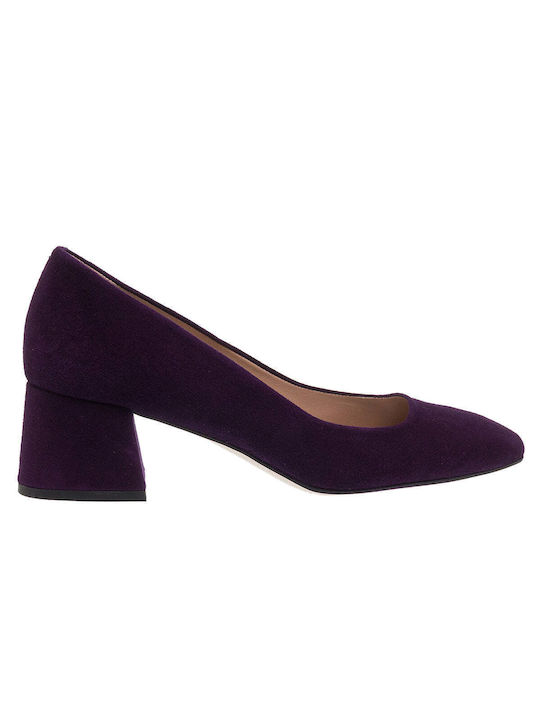 Mourtzi Suede Purple Low Heels