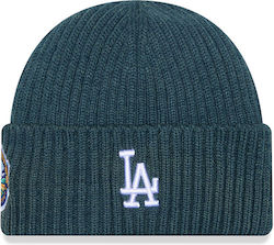 New Era La Dodgers Ribbed Beanie Cap Green