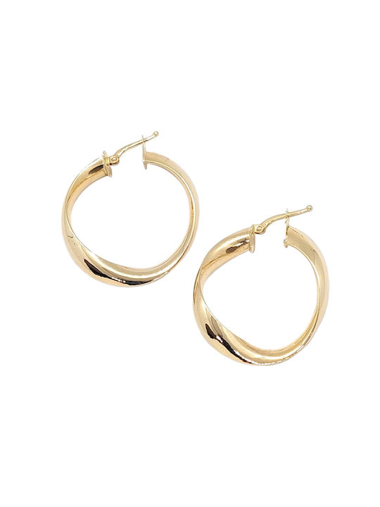 Rubini Earrings Hoops made of Gold 14K