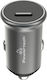 Powertech Auto-Ladegerät 30W Schnellladung mit Anschlüssen: 1xUSB 1xType-C Gray Farbe