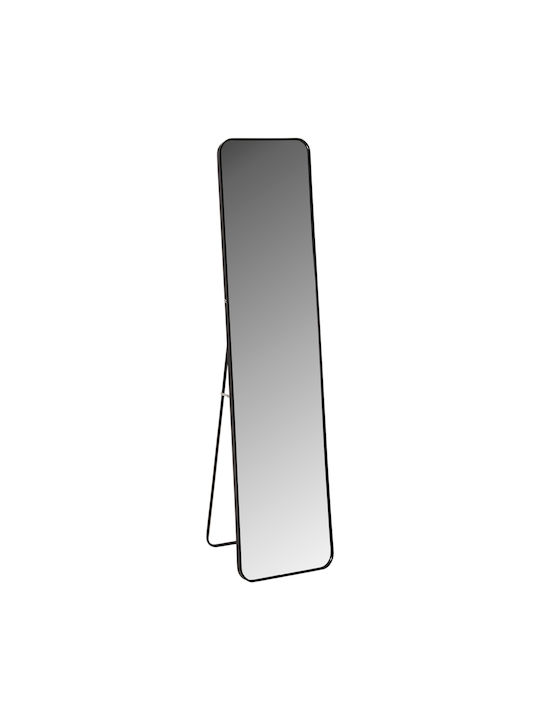 Freebox Floor Mirror with Aluminum Frame Μαύρο 39x35x160cm