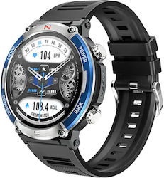 Microwear X11 Smartwatch με Παλμογράφο (Black / Blue)
