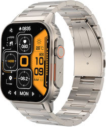 Microwear G41 Smartwatch με Παλμογράφο (Silver Steel)