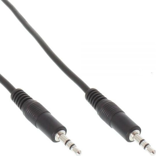 InLine Καλώδιο Ήχου 3.5mm male - 3.5mm male Μαύρο 0.5m