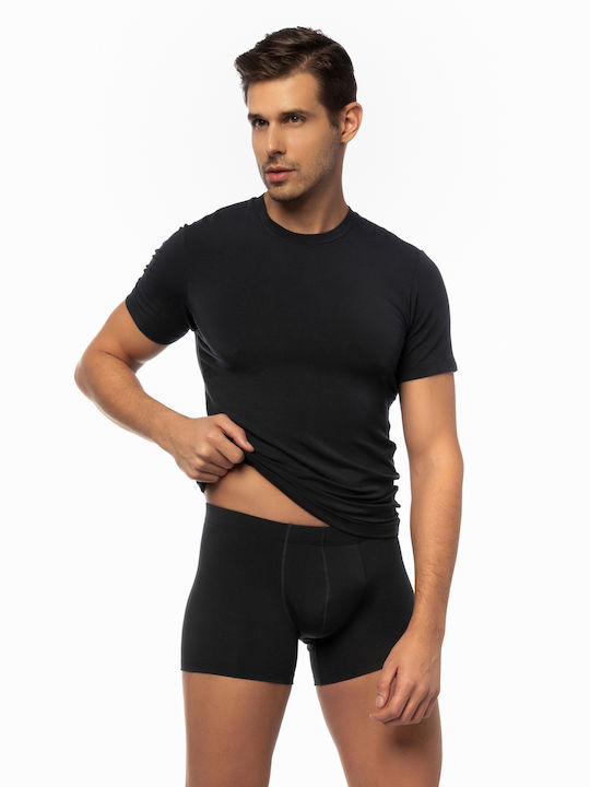 Minerva Men's Undershirt Short-sleeved Blue black.