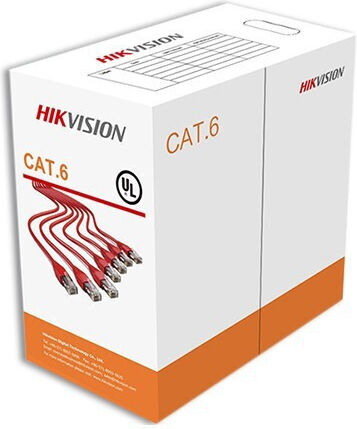 Hikvision U/UTP Cat.6 (Gigabit) Καλώδιο Δικτύου Ethernet 305m Πορτοκαλί