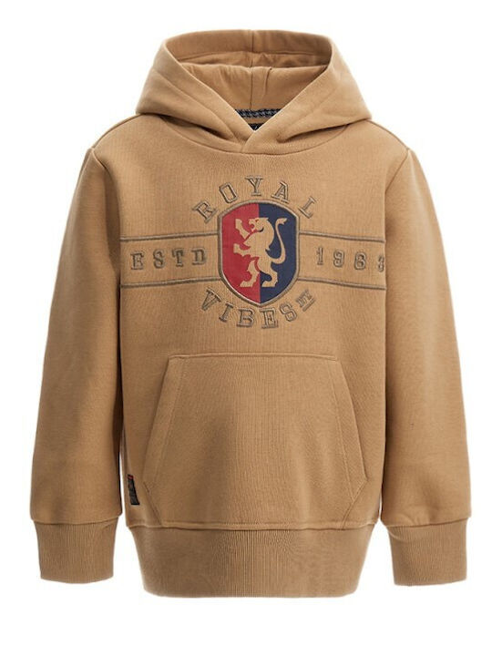 Original Marines Kids Sweatshirt with Hood Brown